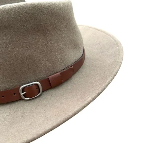 Bailey Briar Wool Fedora Hat with Taupe Brown Band